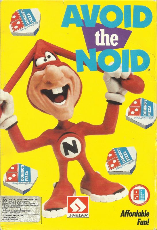 Avoid the Noid box art for Commodore 64